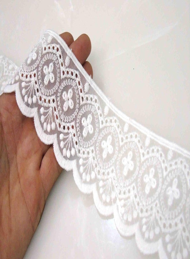 Strala White Color Laces for Dresses, Sarees, Lehenga, Suits, Bags, Decorations, Borders, Crafts and Home Décor,Blouse (3 mtr) Design-836 - Image 2